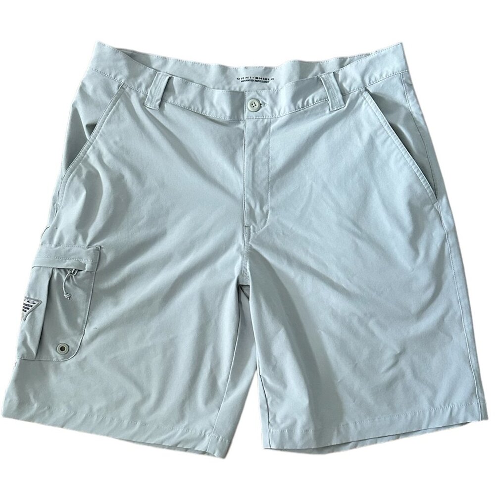 Columbia Shorts Men's Sz 36 Gray Omni Shield Protection Outdoor Boating Fishing